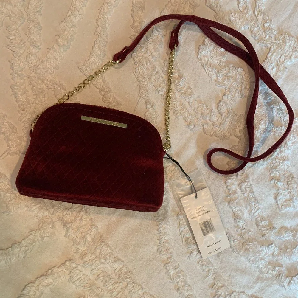 Velvet Maroon Steve Madden Crossbody Bag - Picture 1 of 3